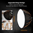 K&F CONCEPT 35.4"/90CM Umbrella Softbox, Grid Pouch, Quick Release | With Honeycomb, Carrying Bag, Softbox lighting Kit for Magazine-Grade Portraits, Live Streaming, photography studio LD02