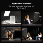 K&F CONCEPT 24"x35"/60x90cm Quick-Setup Portable Rectangular Softbox | One-snap Soft Box with Diffusers/Honeycomb Grid/Grid Bag/Standard Bowens Mount for COB Light Studio Product Photography LJ01