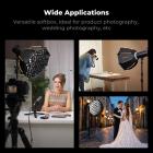K&F CONCEPT Octagonal Softbox, 23.6"/60cm, Grid Pouch, Quick Release | Bowens Mount Softbox with Honeycomb, Carrying Bag, for Solo Photographer, Personal Portraits, Small Product Photography LK13
