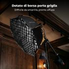 Softbox ottagonale K&F CONCEPT, 90 cm, custodia a griglia, sgancio rapido | Softbox con attacco Bowens e struttura a nido d'ape, borsa per il trasporto, ideale per ritratti in studio, fotografia e streaming live. Luci principali LK08