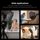 K&F CONCEPT Octagonal Softbox, 35.4"/90cm, Grid Pouch, Quick Release | Bowens Mount Softbox with Honeycomb, Carrying Bag, for Studio Portraits, Photography Studio, Live Streaming Key Lights LK08