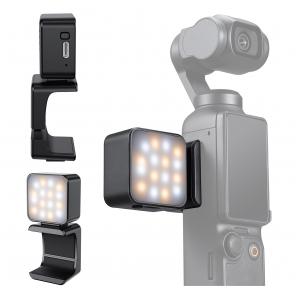 K&F Concept Magnetic Mini Light for DJI Osmo Pocket 3, 1W USB C Rechargeable Auxiliary LED Fill Lighting, Color Temperature 3 Levels Adjustable 3000K/4500K/6000K, Brightness 2 Levels Video Lamp