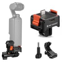 K&F CONCEPT Charging Adapter Base Compatible with DJI Osmo Pocket 4 & 3, Supports Original Super Fast Charging/Quick-Release Clamp/Arca-Swiss/1/4 Screw Holes, Aluminum USB-C Desktop Charging Dock