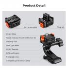 K&F CONCEPT Charging Adapter Base Compatible with DJI Osmo Pocket 4 & 3, Supports Original Super Fast Charging/Quick-Release Clamp/Arca-Swiss/1/4 Screw Holes, Aluminum USB-C Desktop Charging Dock