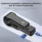 Custodia protettiva K&F Concept compatibile con DJI Osmo Pocket 4/3, guscio rigido in PC con 2 slot magnetici per filtri (ND/CPL), inserto in silicone, antiurto e antigraffio, ricarica e slot per scheda TF senza necessità di rimozione.