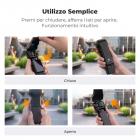 Custodia protettiva K&F Concept compatibile con DJI Osmo Pocket 4/3, guscio rigido in PC con 2 slot magnetici per filtri (ND/CPL), inserto in silicone, antiurto e antigraffio, ricarica e slot per scheda TF senza necessità di rimozione.
