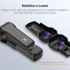Custodia protettiva K&F Concept compatibile con DJI Osmo Pocket 4/3, guscio rigido in PC con 2 slot magnetici per filtri (ND/CPL), inserto in silicone, antiurto e antigraffio, ricarica e slot per scheda TF senza necessità di rimozione.