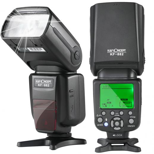 K&F Concept882 i-TTL HSS Flash for Nikon GN58 1/8000s High Speed Sync