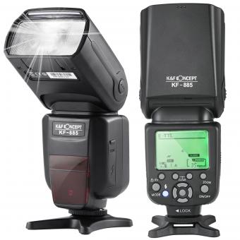 K&F Concept885 Wireless TTL Flash 1/8000 High-Speed Sync Speedlite Shoe Mount for Canon Nikon