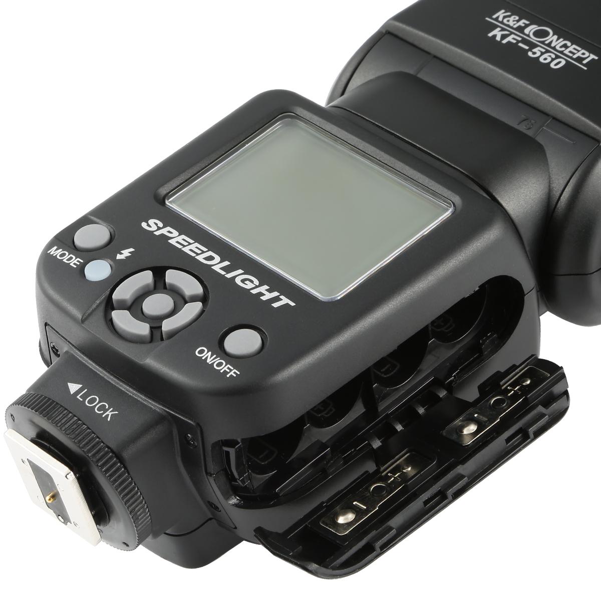 KF-560 Universal Speedlite Flash with LCD Display Compatible with Canon Nikon DSLR Cameras