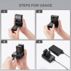 K&F Concept LP-E17 battery 2 pcs dual slot battery charger kit + 10pcs cleaning cloth set, compatible with Camera battery Canon EOS RP, Rebel T8i, T7i, T6i, T6s, SL2, SL3, EOS M3, M5, M6 Mark II, 77D, 200D, 750D, 760D, 800D, 8000D