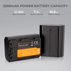 K&F CONCEPT NP-FZ100 battery + NP-FZ100 battery for Sony camera charger + 64GB micro SD card set, such as adapters for Sony Alpha A7 III, A7R III (A7R3), A9, a6600, a7R IV, Alpha a9 II