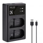 EN-EL15/EN-EL15A/EN-EL15B Battery Charger, Dual Slot Quick Charger for Nikon D7000, D7100, D7200, D750, D850, D810, D800, D800E, D750, D610, D600, D500, Z6, Z7, V1 Camera