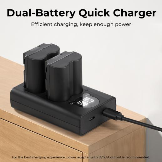 K&F CONCEPT NP-W235 Quick Dual Battery Charger & Batteries Kit