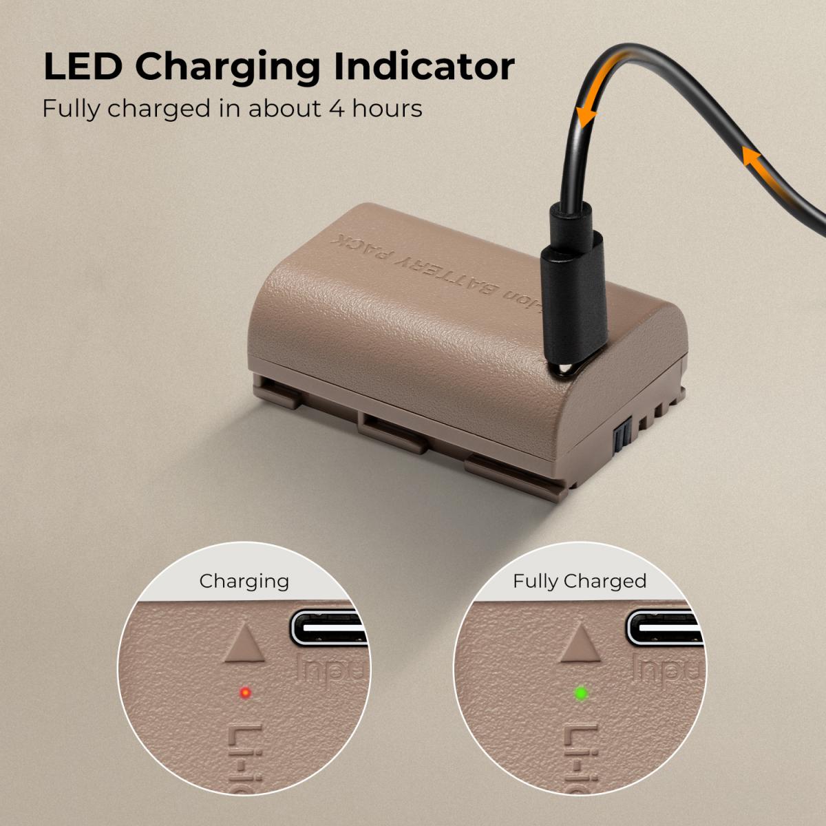 Canon LPE6NH Camera Battery Charger KENTFAITH