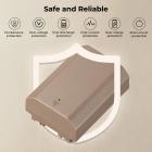 K&F CONCEPT NP-FZ100 Camera Batteries Kit（2280mAh）with Type C Port, for Sony A9 A7III A7RIII A7RIV A6600 ZV-E1 FX3, FX30 Cameras (2 Batteries)