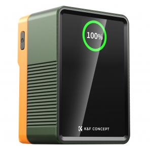 K&F Concept V Mount Battery 99Wh (14.8V/6700mAh) PD100W Mini V-Mount Battery with DC/D-Tap/Dual USB-C/USB-A/TFT Display for Camera Camcorder Video Light Monitor V99 Pro
