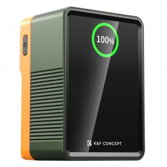 K&F Concept V Mount Battery 99Wh (14.8V/6700mAh) PD100W Mini V-Mount Battery with DC/D-Tap/Dual USB-C/USB-A/TFT Display for Camera Camcorder Video Light Monitor V99 Pro