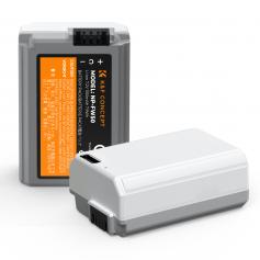 K&F Concept NP-FW50 Battery with Type-C Fast Charging for Sony ZV-E10, Alpha 7, A7, A7II, A7RII, A7SII, A7S, A7S2, A7R, A7R2, A5000,A6000, A6500, A6300, NEX-3, NEX-5(2 battery)