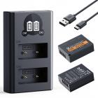 2 Pack NP-W126 NP-W126S 1300mAh Batería de Cámara Recargable + Cargador, Compatible con Fujifilm X100VI, X100V, XS10, XT30, XT30 II, XT20, XE4, A5