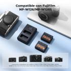 2 Pack NP-W126 NP-W126S 1300mAh Batería de Cámara Recargable + Cargador, Compatible con Fujifilm X100VI, X100V, XS10, XT30, XT30 II, XT20, XE4, A5