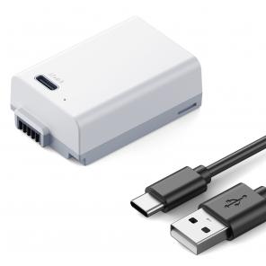 K&F Concept EN-EL25 Battery with 1250mAh Capacity and Type-C Fast Charging for for Nikon Z30 Z50 ZFC Camera, USB-C Camera Battery, No Need Extra Charger