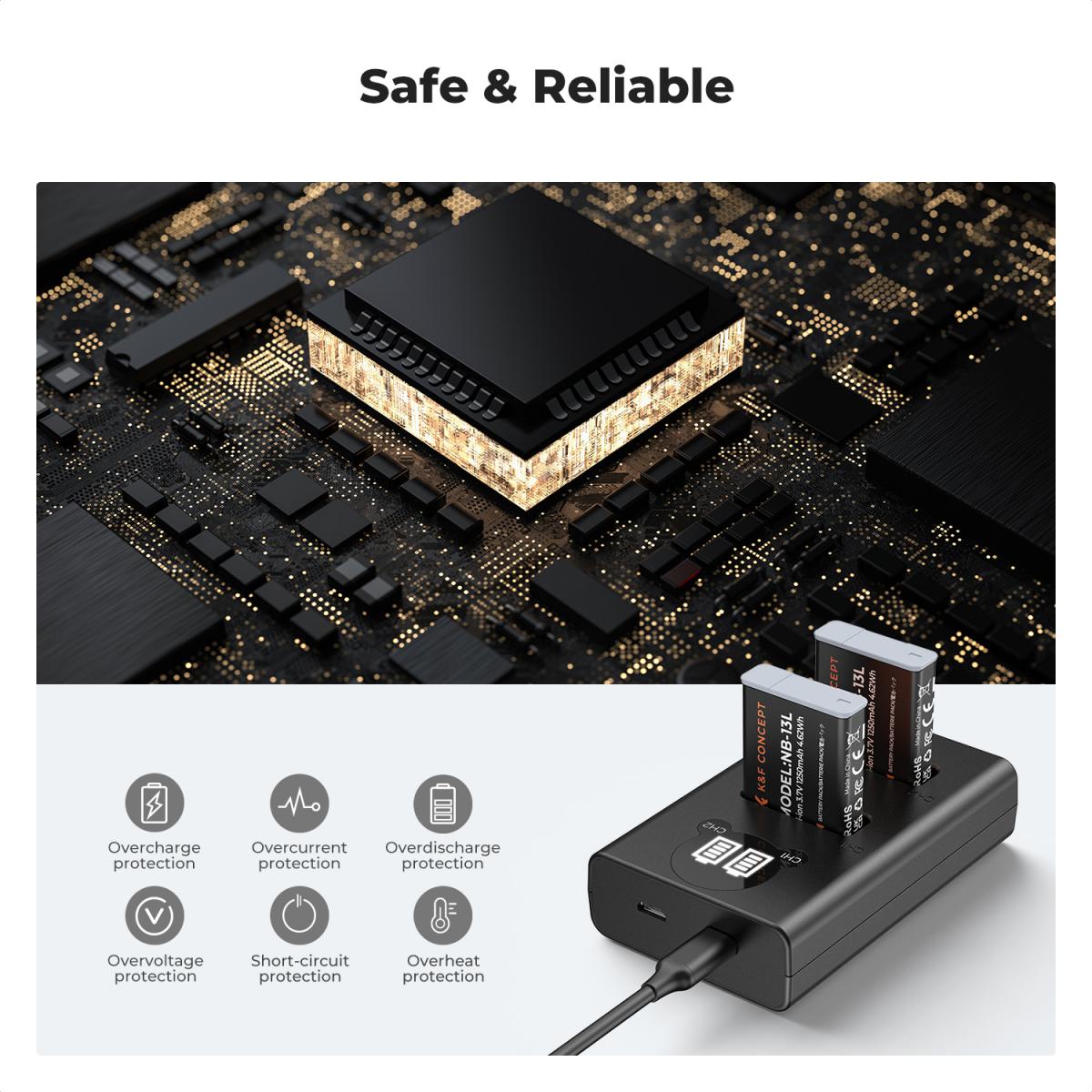 KingMa NB-13L Battery LCD Dual Charger For Canon PowerShot SX740 SX720 SX620HS G1X Mark III G9X G5X Mark II G7X Mark II III - 44 KingMa NB-13L Battery LCD Dual Charger For Canon PowerShot SX740 SX720 SX620HS G1X Mark III G9X G5X Mark II G7X Mark II III - 44