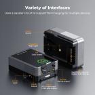 V Mount Battery 50Wh 3400mAh Mini V-Mount Battery with 65W Output and TFT Screen, 2H Full Charge, DC, D-Tap, USB-C, USB-A for Camera Camcorder Video Light Monitor