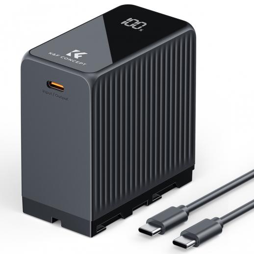 PRO NP-F970 10500mAh Batteria Con USB-C PD 20W E USB-A – Power Bank Per Videocamere, Luci LED E Blackmagic