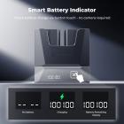 K&F CONCEPT 2-Pack 2600mAh NP-FZ100 Battery and Fast Dual Charger, PD 18W Charging USB C, Compatible with Sony A7iii, A7iv, FX3, FX30, A7C, ZV-E1, A9, A6600, Alpha 9, Alpha 9S, A9S, A7R3, A7R4