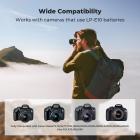 K&F Concept LP-E10 Battery 3-Pack and Upgraded LCD Charger for Canon Rebel T7 Battery, EOS Rebel T7 T6 T5 T100, Kiss X50 X70 X80 X90, EOS 1100D 1200D 1300D 1500D 2000D Camera