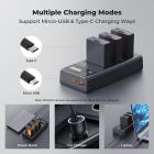 K&F Concept LP-E10 Battery 3-Pack and Upgraded LCD Charger for Canon Rebel T7 Battery, EOS Rebel T7 T6 T5 T100, Kiss X50 X70 X80 X90, EOS 1100D 1200D 1300D 1500D 2000D Camera