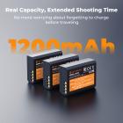 K&F Concept LP-E10 Battery 3-Pack and Upgraded LCD Charger for Canon Rebel T7 Battery, EOS Rebel T7 T6 T5 T100, Kiss X50 X70 X80 X90, EOS 1100D 1200D 1300D 1500D 2000D Camera