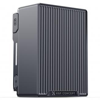 K&F CONCEPT V Mount Battery, 99Wh 6700mAh V-Mount Battery with PD 100W USB-C Fast Charging, with Dual D-TAP/A/USB-C/DC/TFT Display/Emergency Light for Camera, Camcorder, Monitor, Video Light