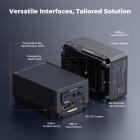 K&F CONCEPT V Mount Battery, 99Wh 6700mAh V-Mount Battery with PD 100W USB-C Fast Charging, with Dual D-TAP/A/USB-C/DC/TFT Display/Emergency Light for Camera, Camcorder, Monitor, Video Light