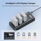 K&F Concept 3-Pack LP-E8 Battery and Upgraded LCD Charger Compatible with Canon EOS Rebel T2i, T3i, T4i, T5i, 550D, 600D, 650D, 700D, Kiss X4, Kiss X5, Kiss X6 Cameras