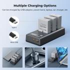 K&F Concept 3-Pack LP-E8 Battery and Upgraded LCD Charger Compatible with Canon EOS Rebel T2i, T3i, T4i, T5i, 550D, 600D, 650D, 700D, Kiss X4, Kiss X5, Kiss X6 Cameras