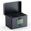 K&F CONCEPT 4-Slot Battery Charger for NP-FZ100 & LP-E6NH Batteries, 40W USB-C Fast Charger Compatible with Sony A7iii, A7iv, FX30, FX3, A6700, A6600, EOS R5 R6 R7 5D 6D 7D Mark II Cameras