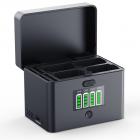 K&F CONCEPT 4-Slot Battery Charger for NP-FZ100 & LP-E6NH Batteries, 40W USB-C Fast Charger Compatible with Sony A7iii, A7iv, FX30, FX3, A6700, A6600, EOS R5 R6 R7 5D 6D 7D Mark II Cameras