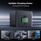 K&F CONCEPT 4-Slot Battery Charger for NP-FZ100 & LP-E6NH Batteries, 40W USB-C Fast Charger Compatible with Sony A7iii, A7iv, FX30, FX3, A6700, A6600, EOS R5 R6 R7 5D 6D 7D Mark II Cameras