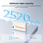 2520mAh DMW-BLK22 Battery, 1-Pack USB-C 2.5H Full Charged BLK22 Battery Compatible with Panasonic LUMIX S5, S5II, GH6, GH5, G5 II, S5 IIX, GH7, S9, G9 II	K&F CONCEPT 