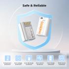 2520mAh DMW-BLK22 Battery, 2-Pack USB-C 2.5H Full Charged BLK22 Battery Compatible with Panasonic LUMIX S5, S5II, GH6, GH5, G5 II, S5 IIX, GH7, S9, G9 II K&F CONCEPT