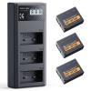 K&F CONCEPT 3-Pack NP-W126 Battery and Upgraded 3-Slot NP-W126S XT30III Battery Charger Compatible with Fujifilm X100vi, X100V, XM5, XE5, XT30II, XT30, X Half, XS10, XT20, XE4, A5 Cameras