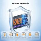 Batteria K&F CONCEPT 360x5, batteria X5 da 2700 mAh con custodia, compatibile con gli accessori della action camera Insta360 x5.