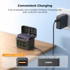K&F CONCEPT 360x5 Battery, 2700mAh X5 Battery with Storage Case Compatible with Insta360 x5 Action Camera Accessories