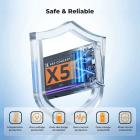 K&F CONCEPT 360x5 Battery, 2700mAh X5 Battery with Storage Case Compatible with Insta360 x5 Action Camera Accessories