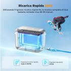 Batteria K&F CONCEPT 360X5, confezione da 2 batterie X5 da 2700 mAh con caricabatterie LCD PD20W, compatibile con accessori per action camera Insta360 X5.