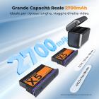 Batteria K&F CONCEPT 360X5, confezione da 2 batterie X5 da 2700 mAh con caricabatterie LCD PD20W, compatibile con accessori per action camera Insta360 X5.