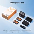 K&F CONCEPT 360X5 Battery, 2-Pack 2700mAh X5 Batteries with PD20W LCD Battery Charger Case Compatible with Insta360 X5 Action Camera Accessories