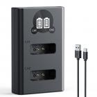 NB-13L CB-2LH Battery Charger for Canon: Compatible with CB-2LHT G1X G1 X Mark III G5X G5X Mark II G7X G7X Mark II III G9X G9X Mark II SX620 SX720 SX730 SX740 HS Digital Camera